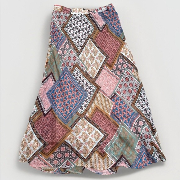 Westport Dresses & Skirts - Vintage Westport Pink Patchwork Long Maxi Skirt Size Medium Cottagecore